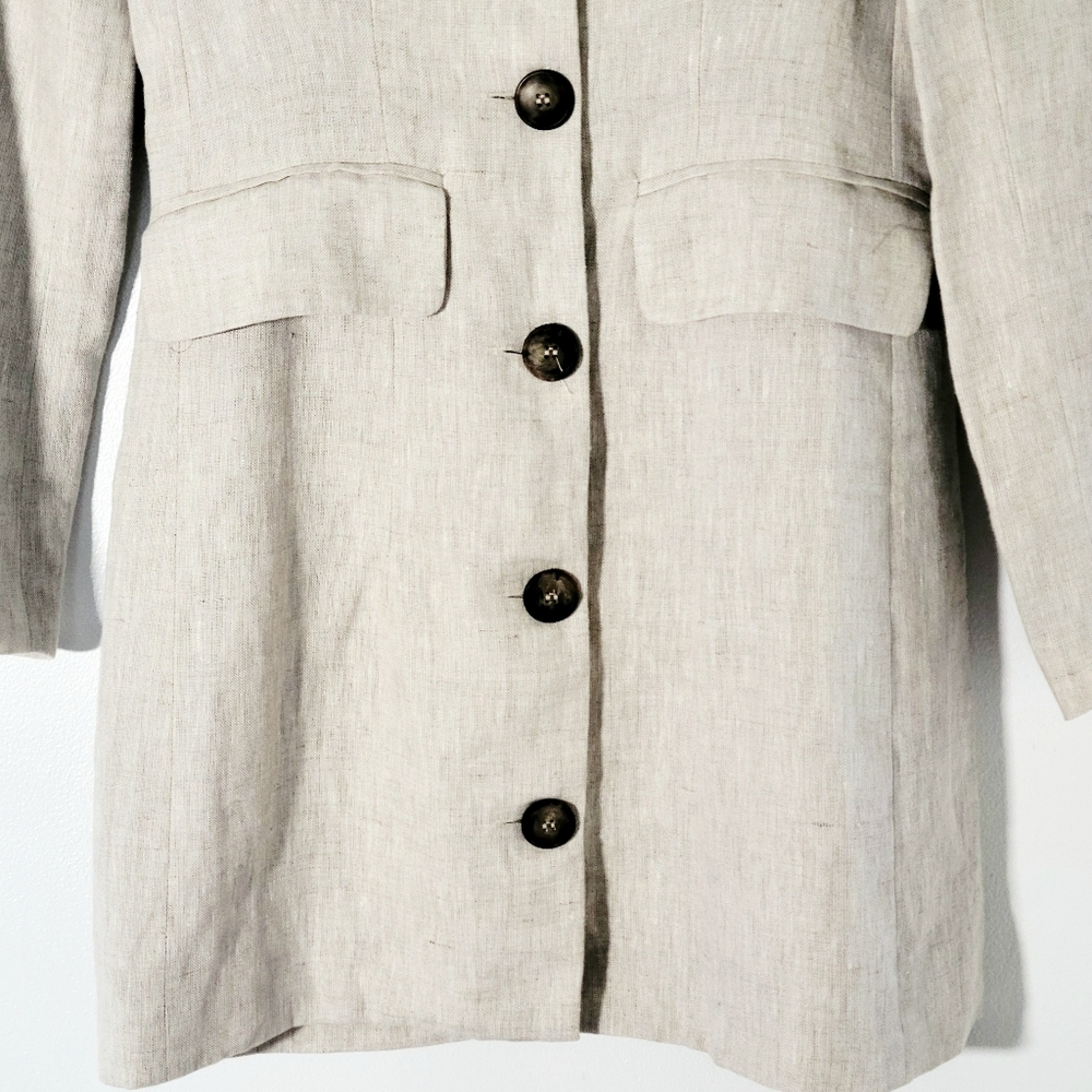 Reformation Aaron Blazer Dress Linen Natural size 2 - Picture 7 of 14